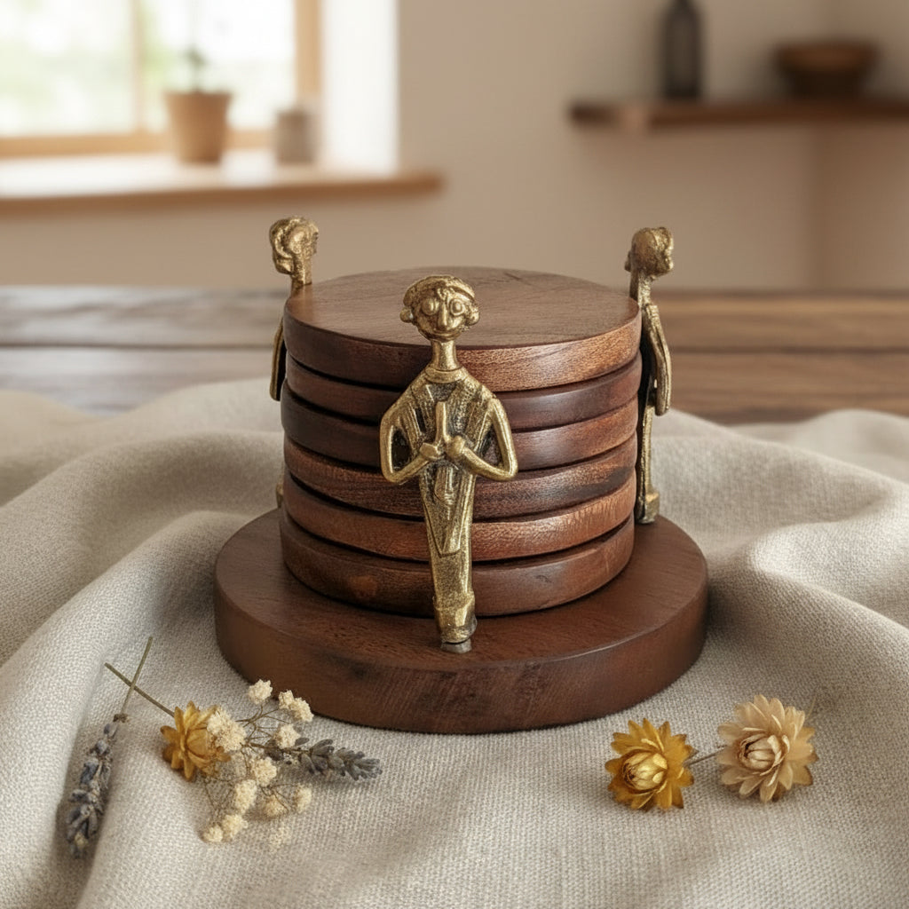 Dokra Disk Coasters